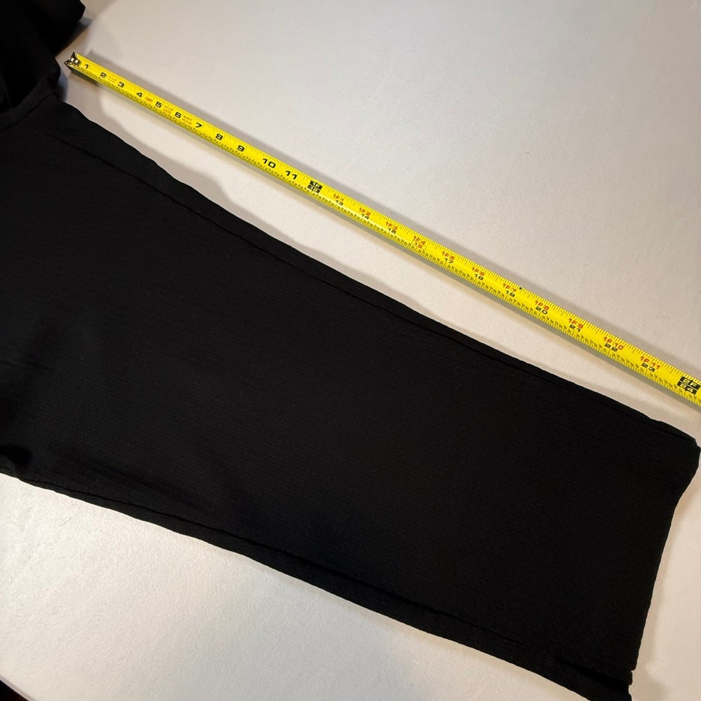 Maurices Womens Black Textured Pull On Dress Pants Straight Leg Cropped Ankle - Picture 13 of 13